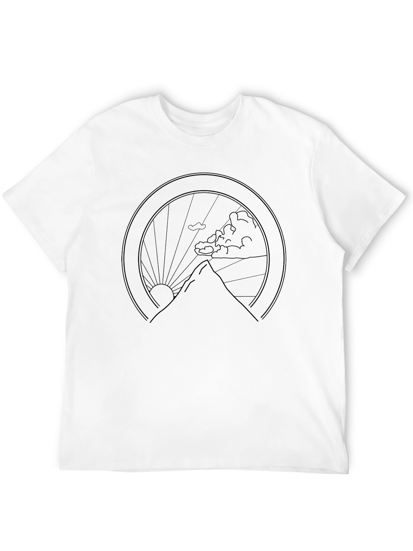 Mountain Scene Graphic Tee - Black