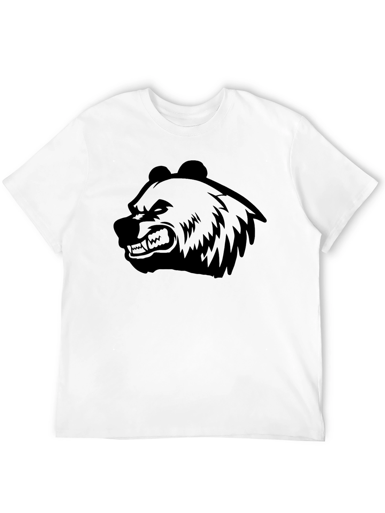 Mens Black Bear Graphic T-Shirt - Fierce Style
