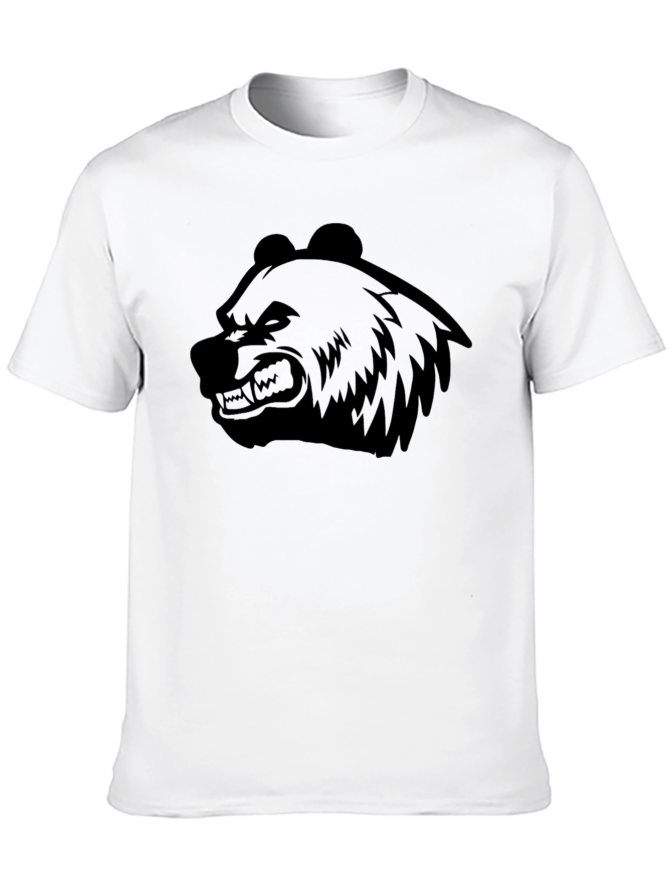 Mens Black Bear Graphic T-Shirt - Fierce Style