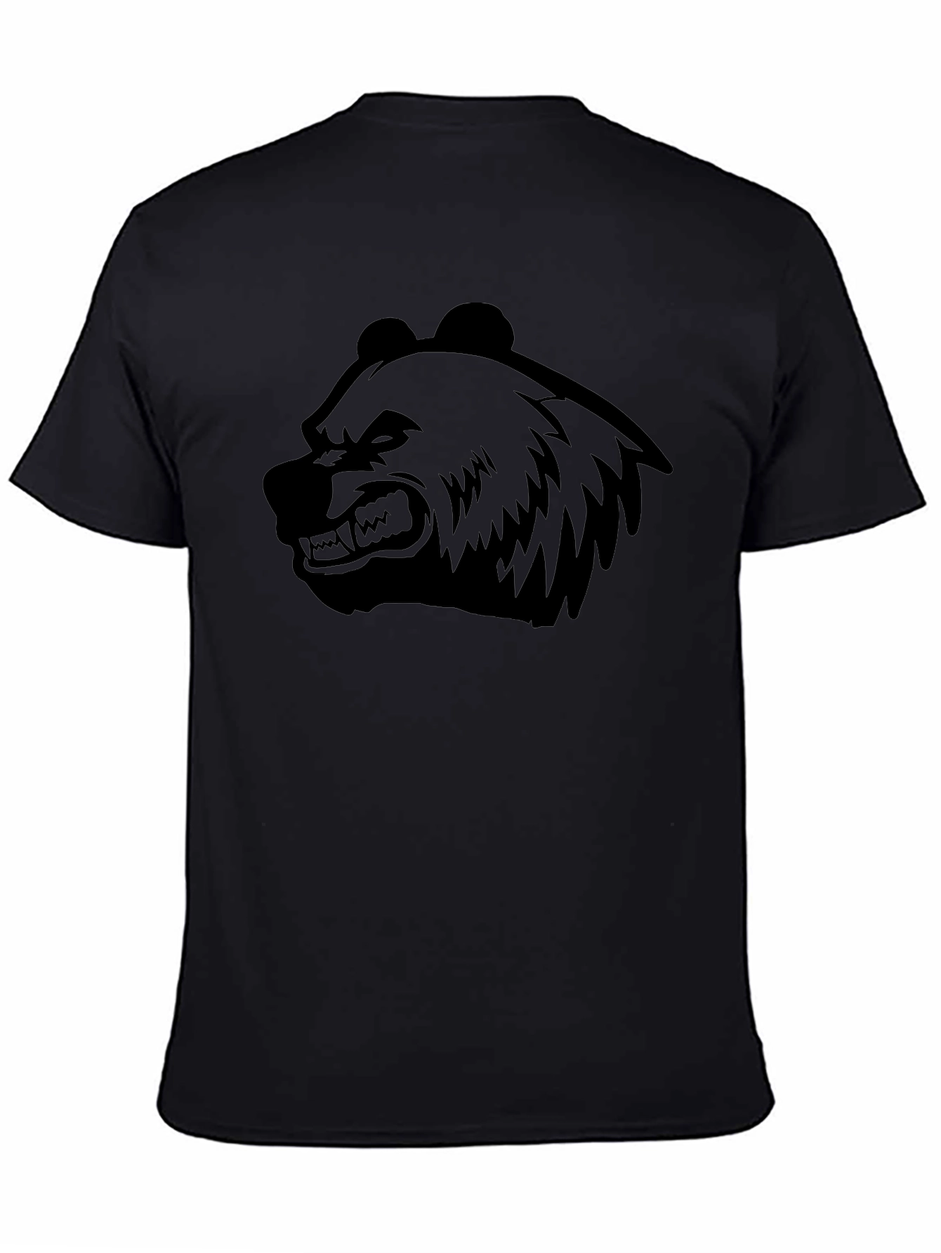 Mens Black Bear Graphic T-Shirt - Fierce Style