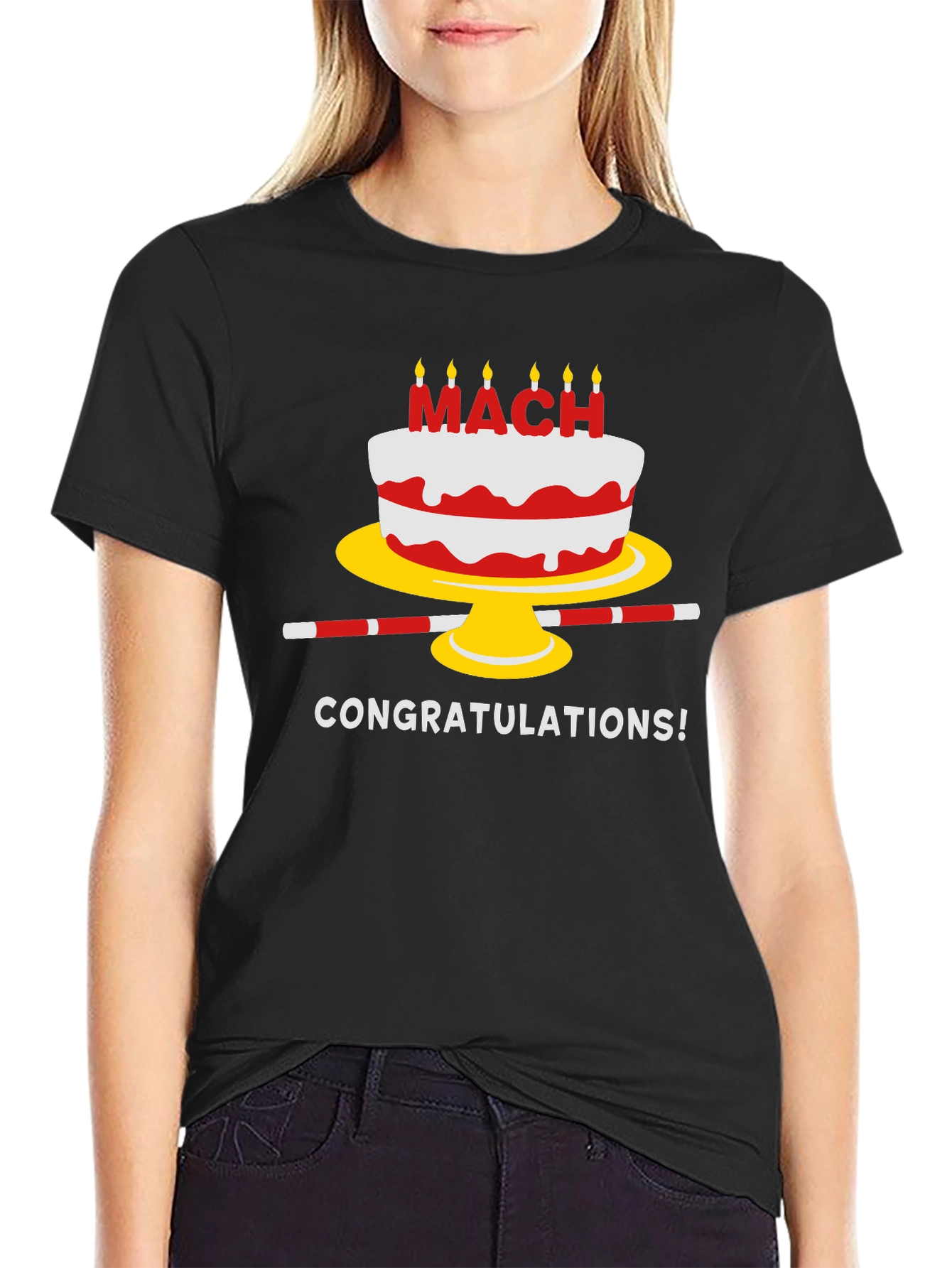 Congratulations Cake Graphic T-Shirt