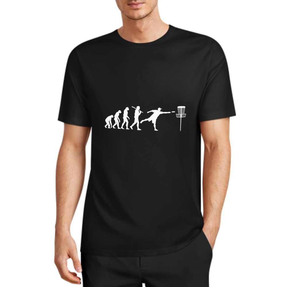 Disc Golf Evolution T-Shirt | Funny Disc Golfer Graphic Tee(z124)