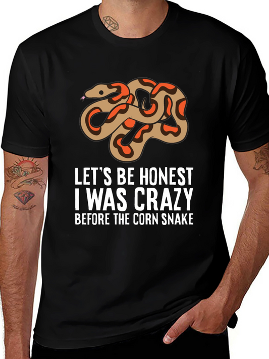 Crazy Before Corn Snake Black T-Shirt