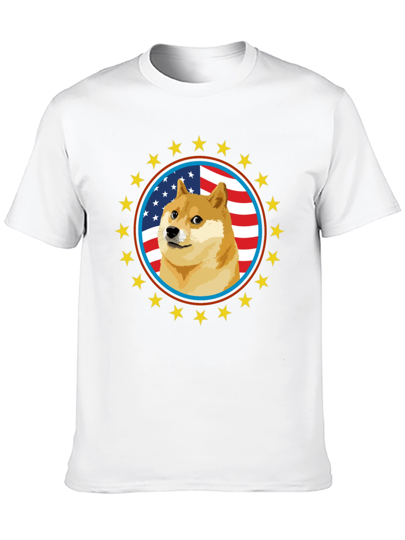 Doge Meme American Flag T-Shirt