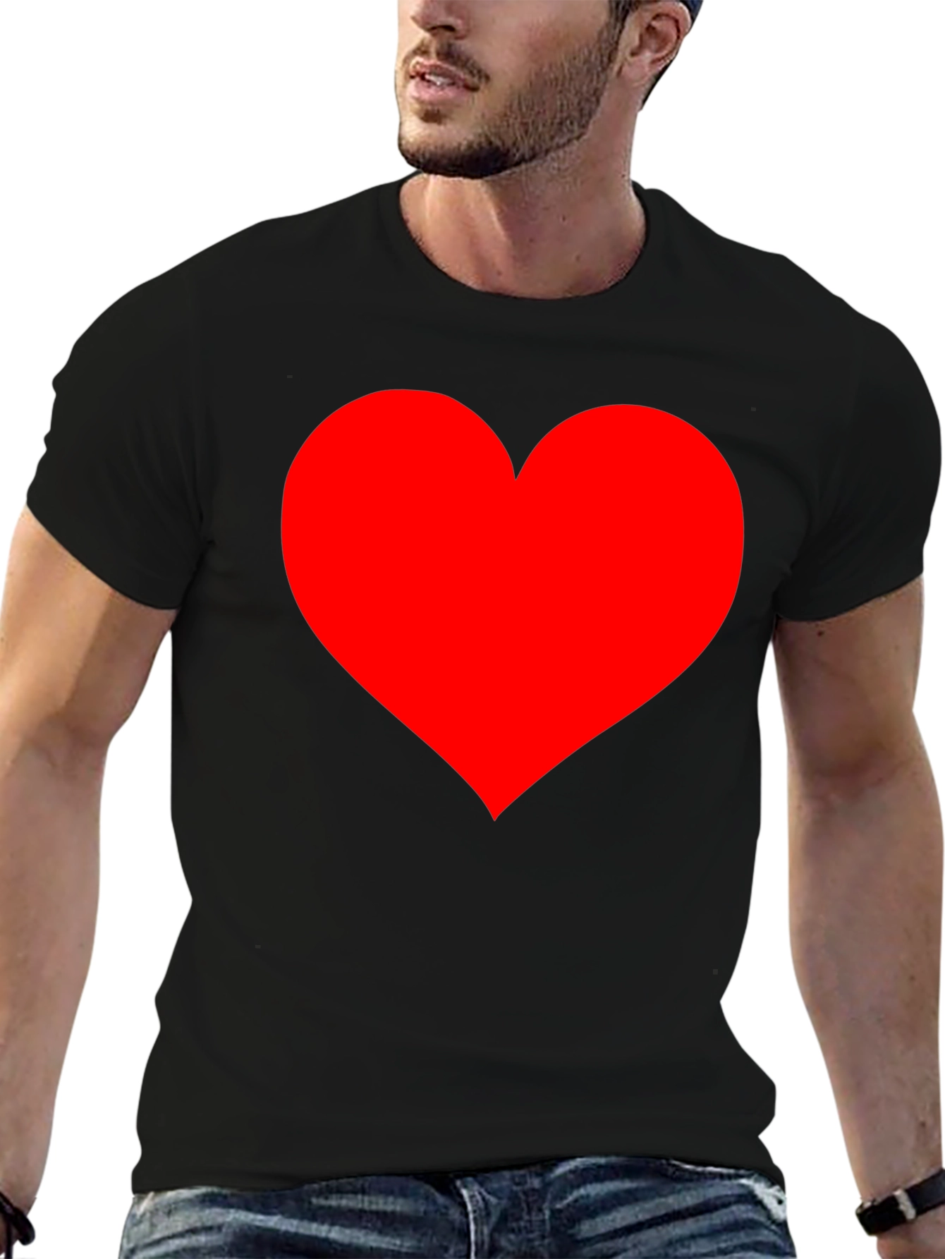 Heart Graphic Black T-Shirt