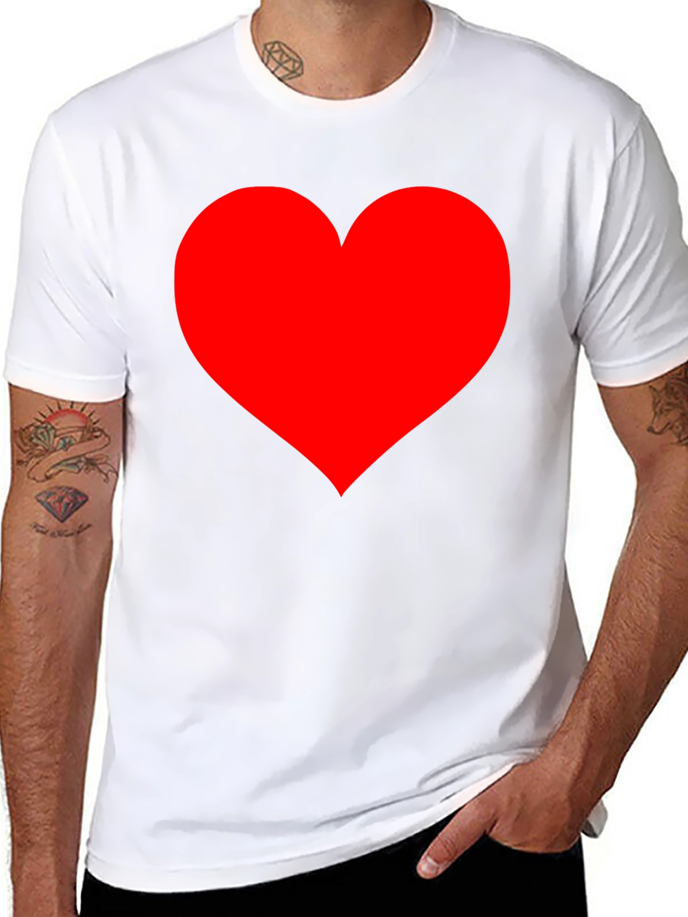 Heart Graphic Black T-Shirt
