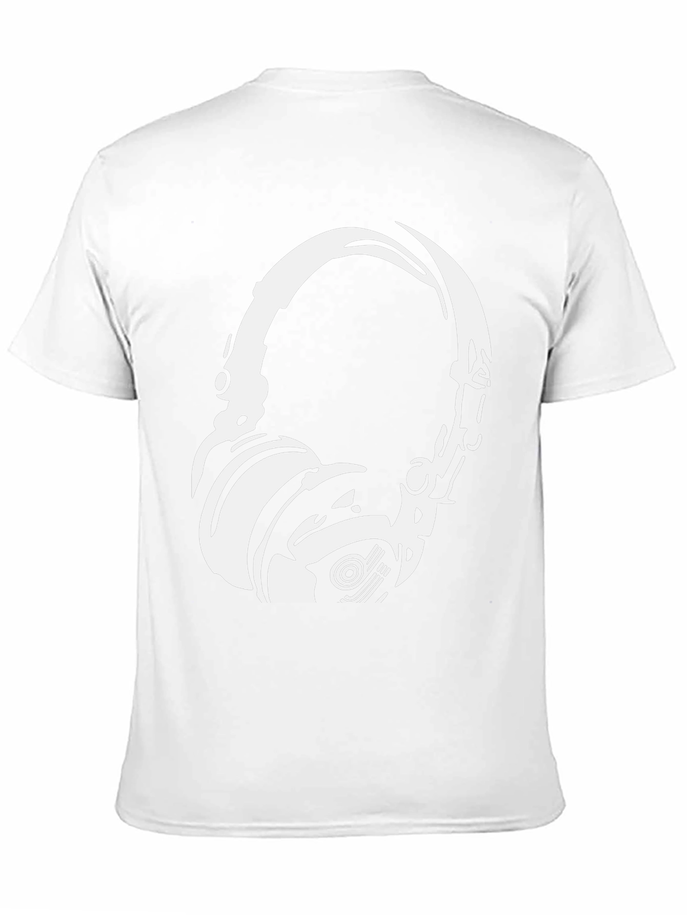 Headphone Graphic Tee - Black Cotton Blend