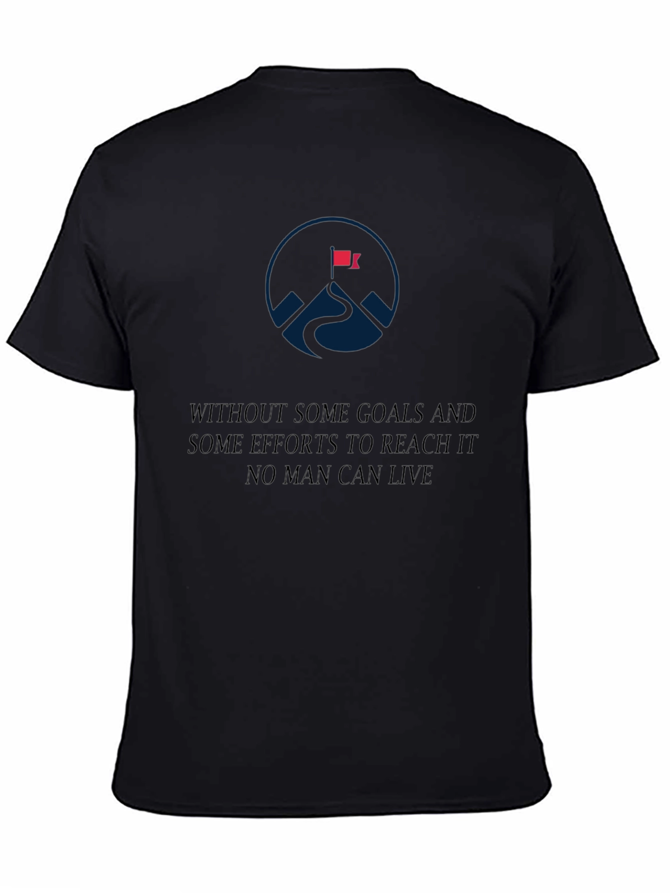 Motivational Goal Seeker Graphic Tee - Black