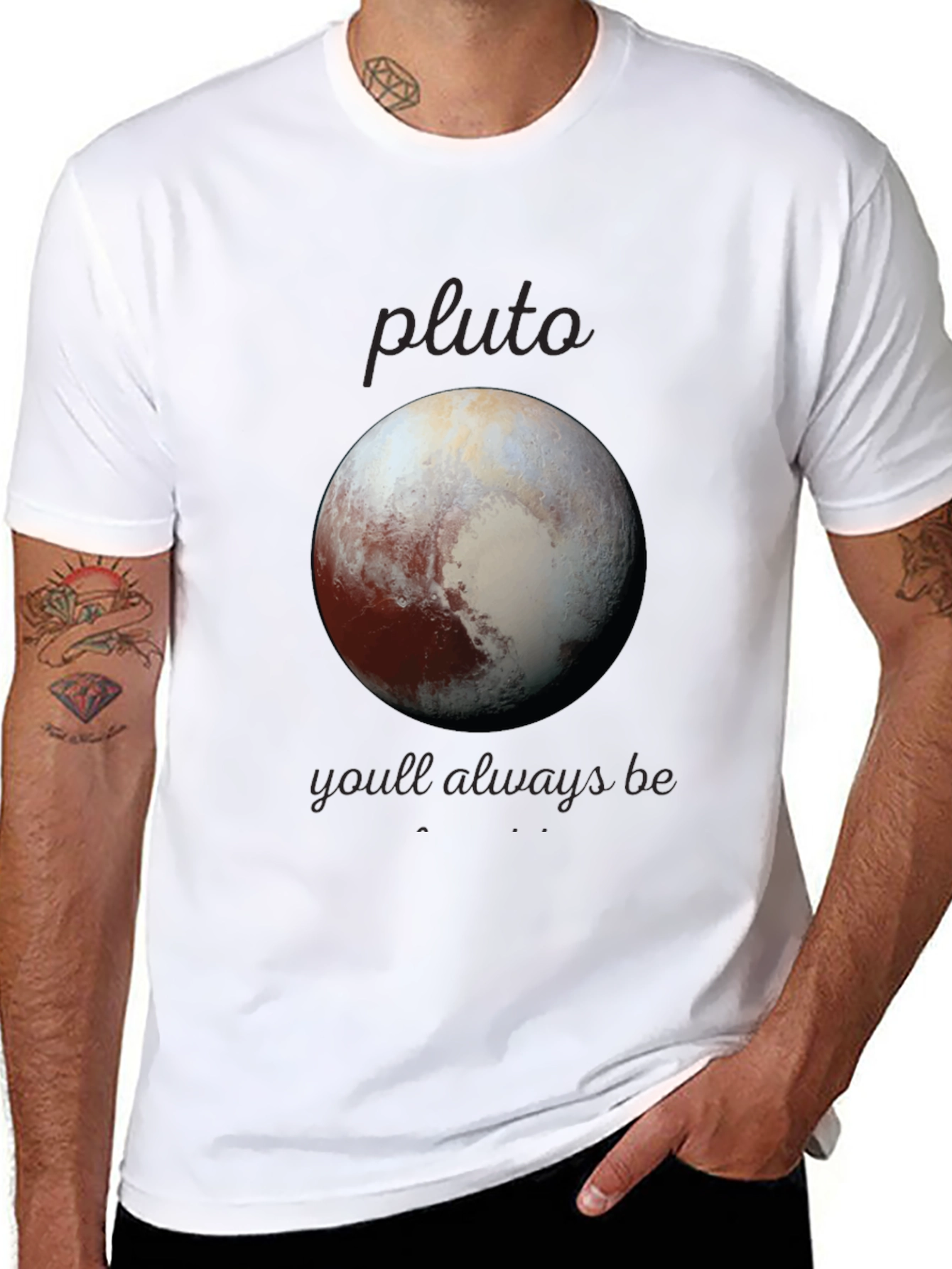 Pluto Planet Graphic Tee - Space Lover Shirt
