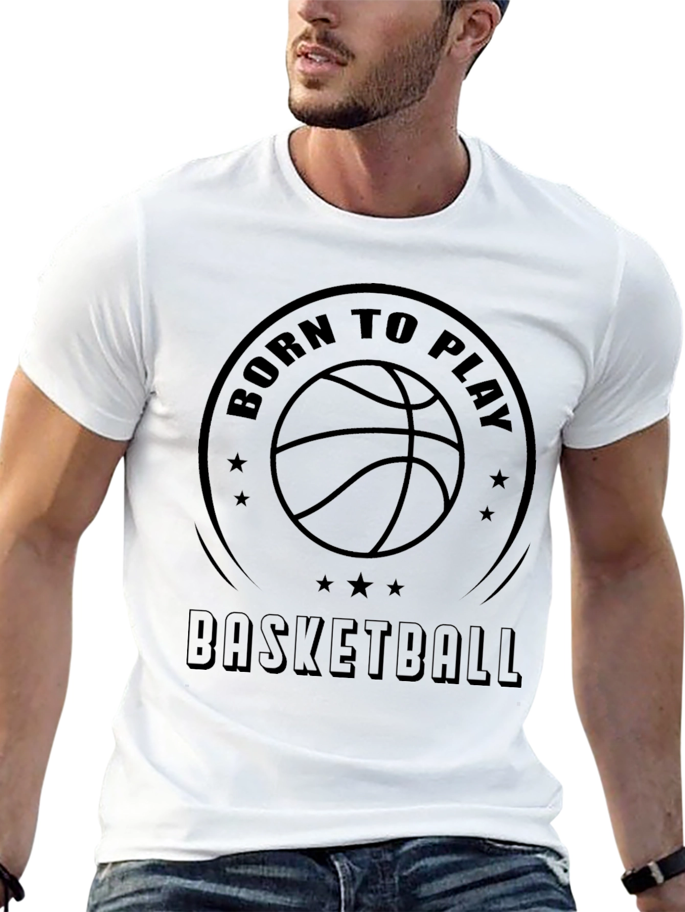 Born to Play Basketball Graphic T-Shirt