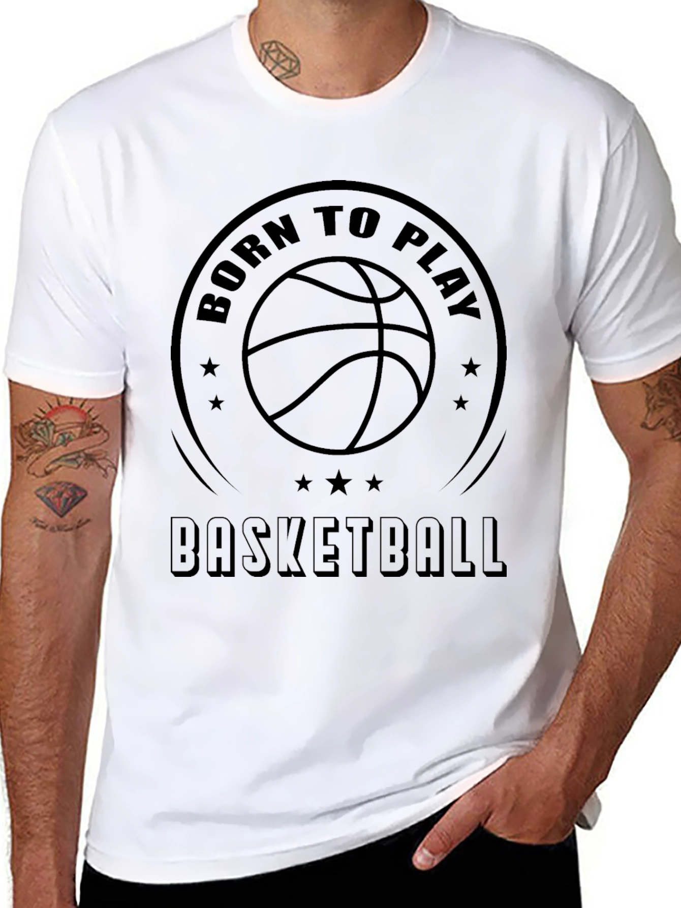 Born to Play Basketball Graphic T-Shirt
