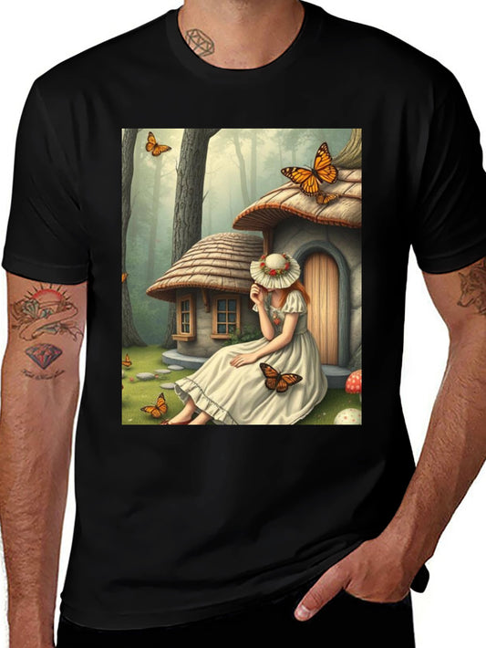 Enchanted Forest Graphic Tee - Whimsical Cottagecore Design