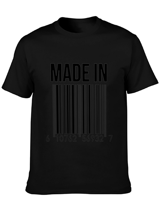 Made In Barcode Graphic Tee