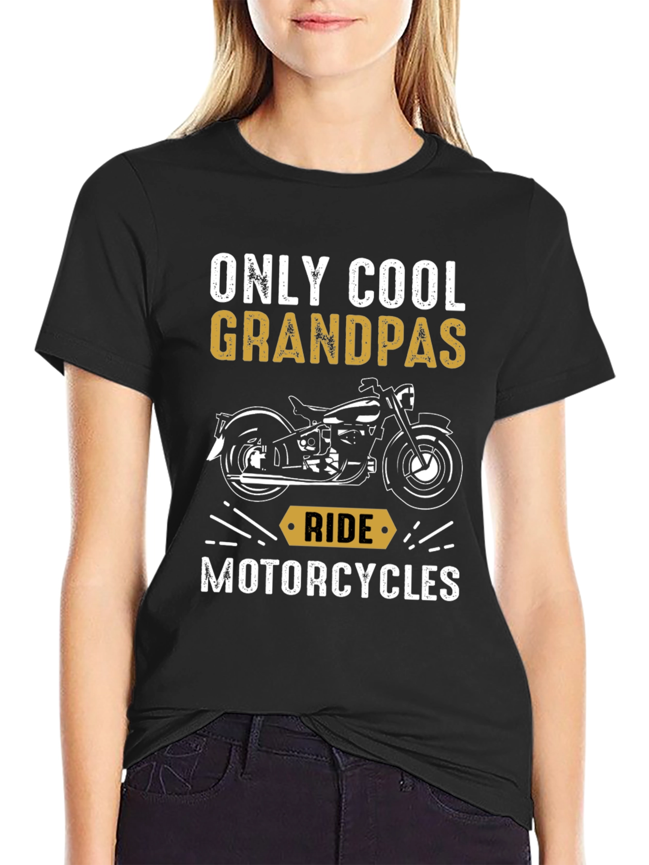 Cool Grandpas Ride Motorcycles Graphic T-Shirt