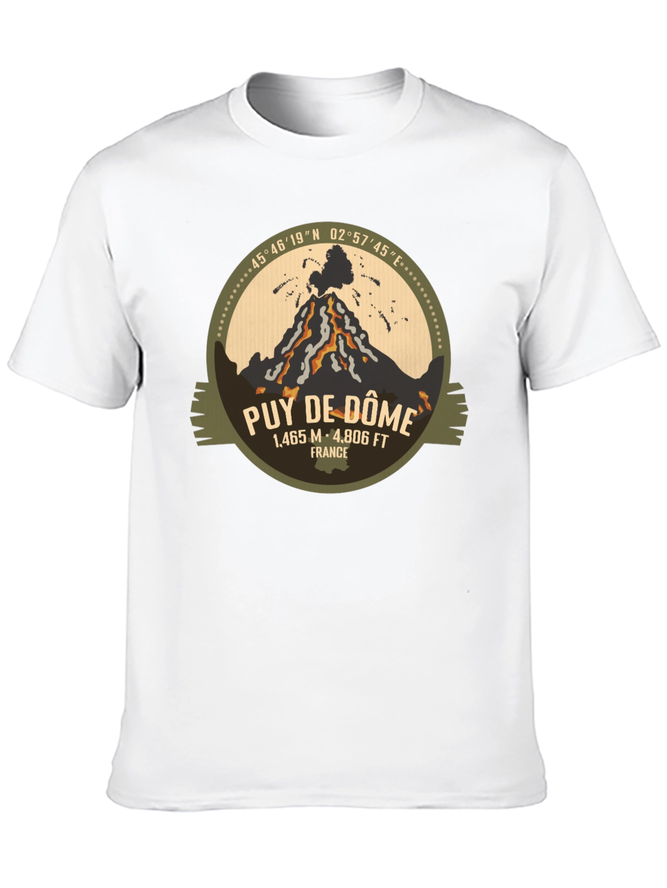 Puy de Dôme Graphic T-Shirt - Mountain Design