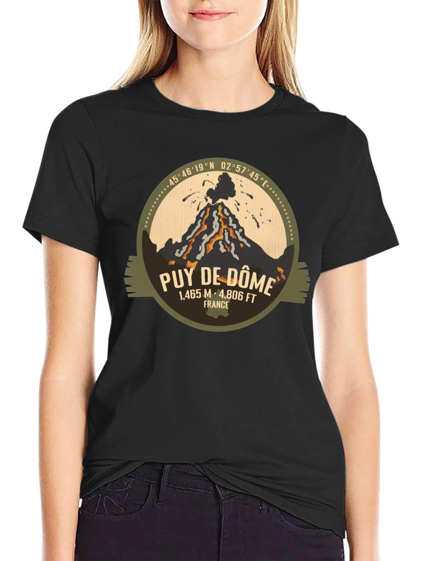 Puy de Dôme Graphic T-Shirt - Mountain Design