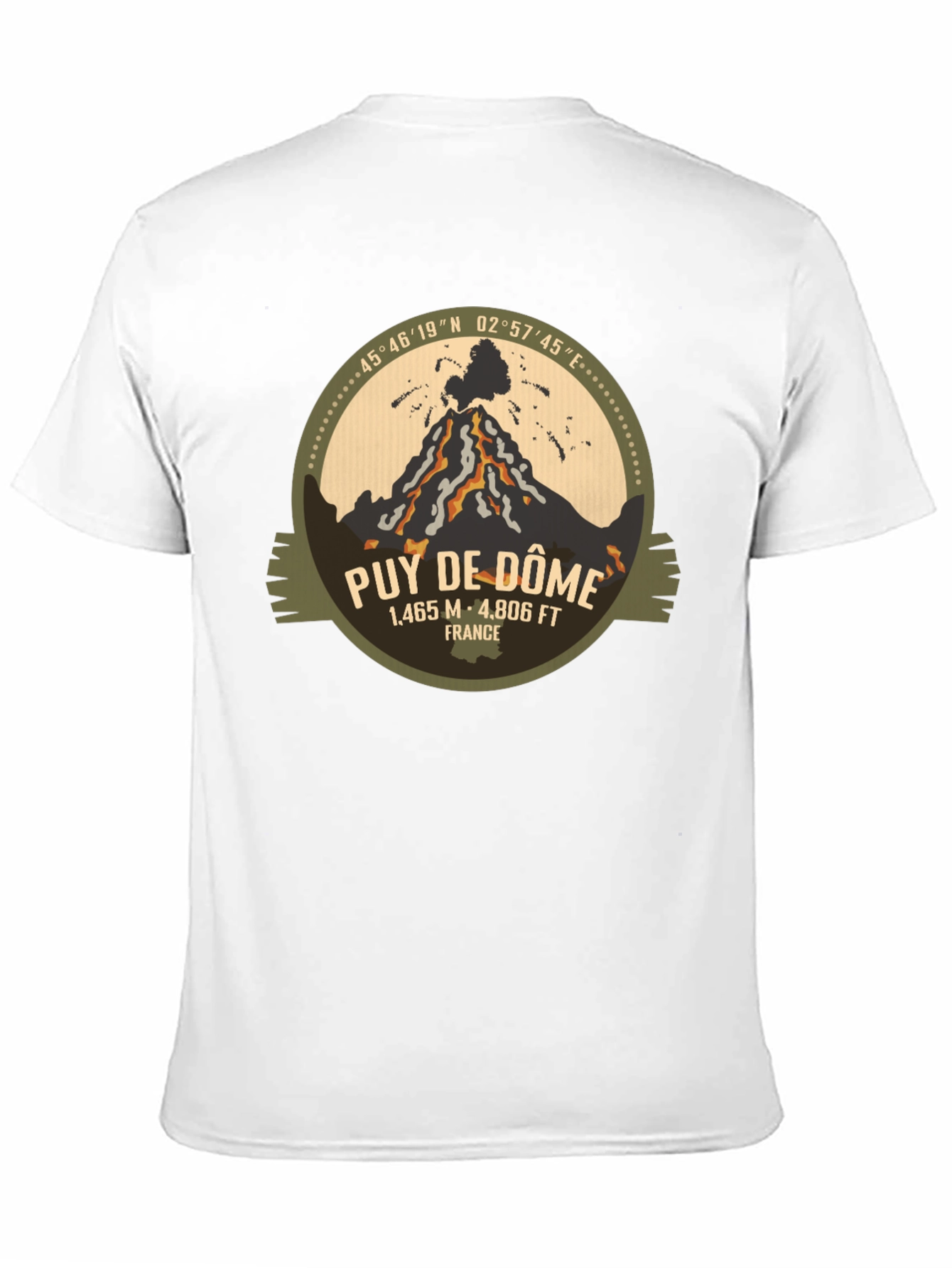 Puy de Dôme Graphic T-Shirt - Mountain Design