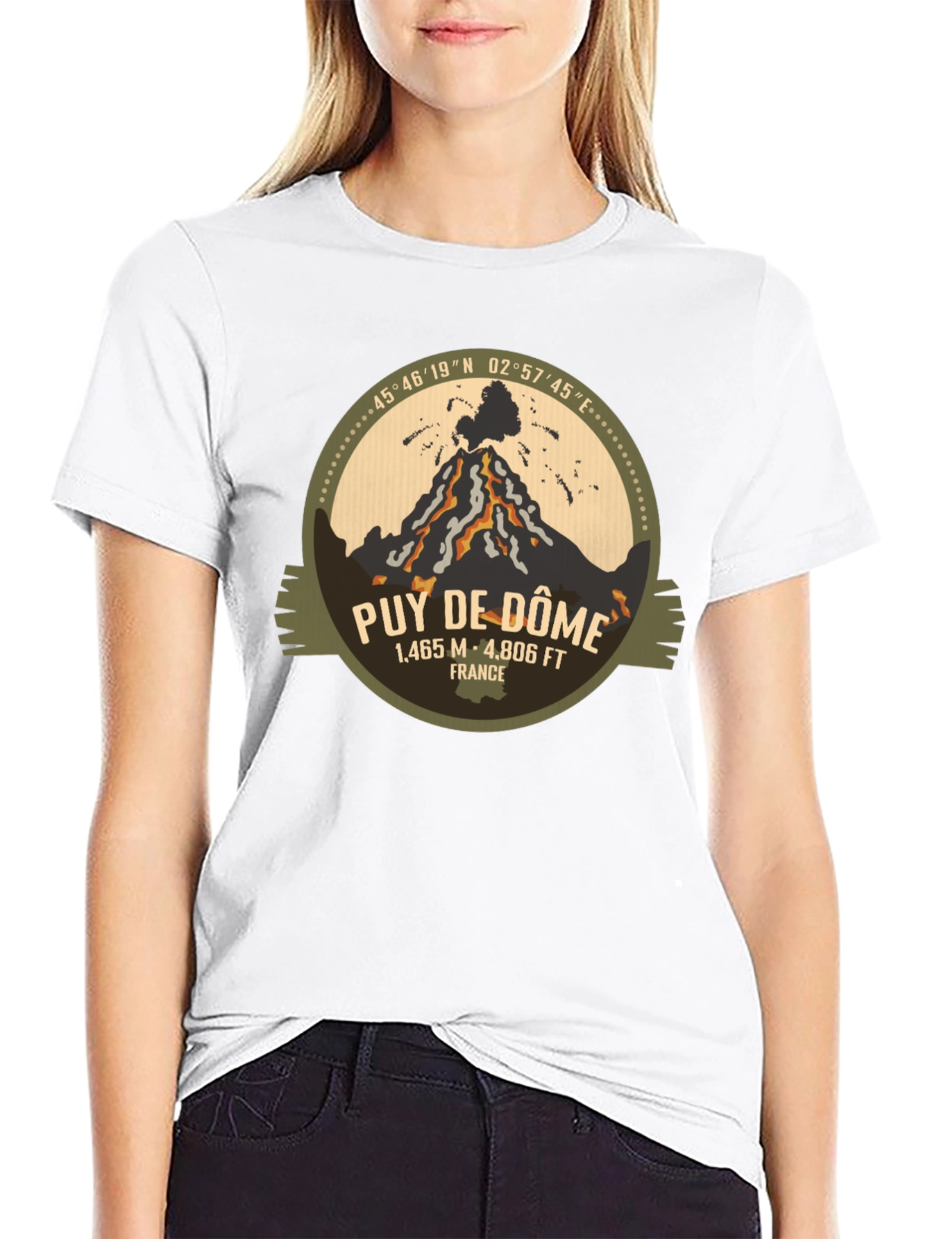 Puy de Dôme Graphic T-Shirt - Mountain Design