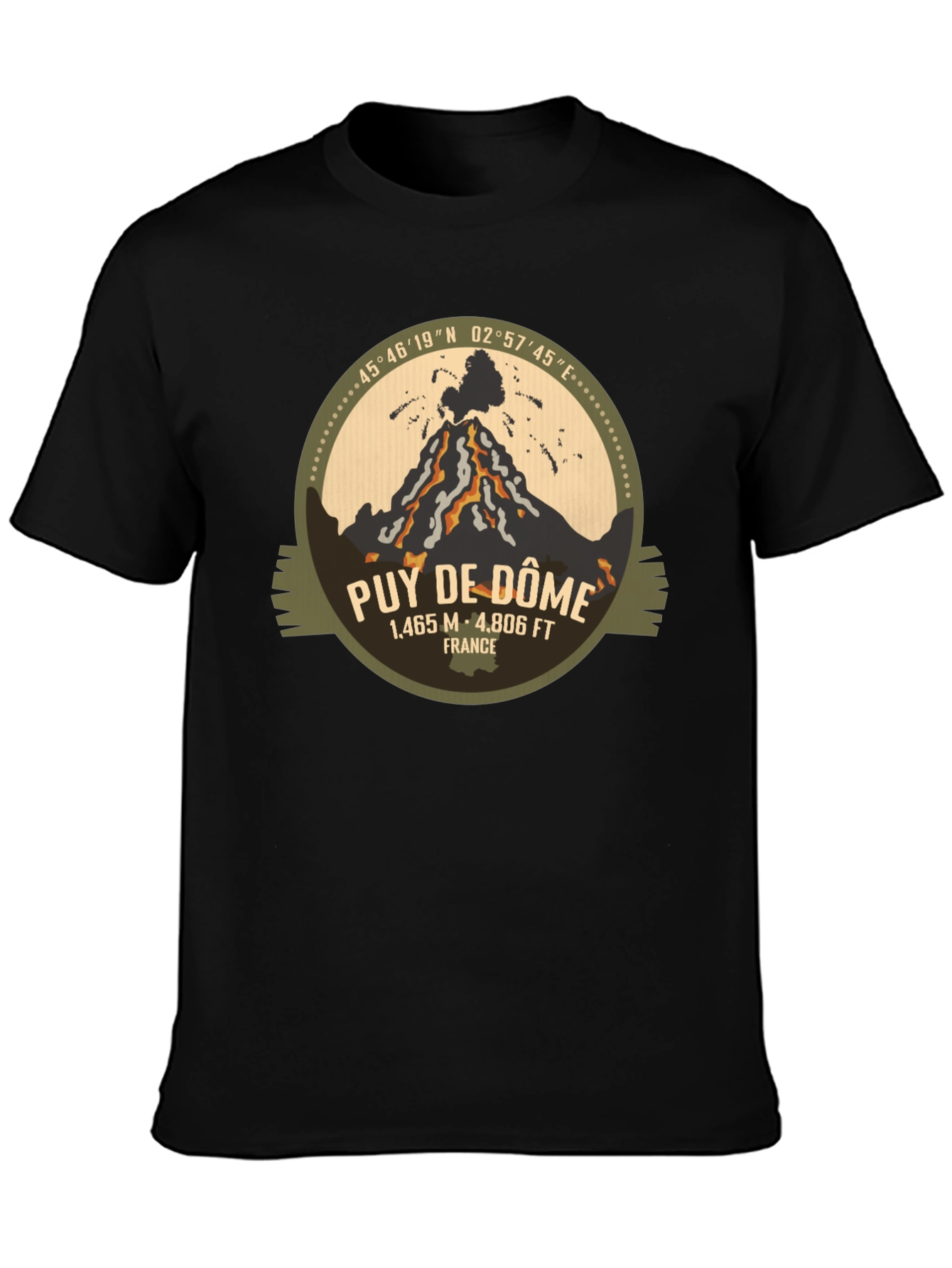 Puy de Dôme Graphic T-Shirt - Mountain Design