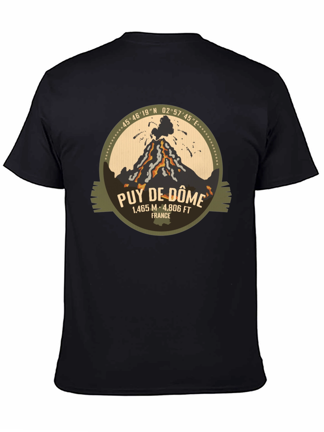 Puy de Dôme Graphic T-Shirt - Mountain Design