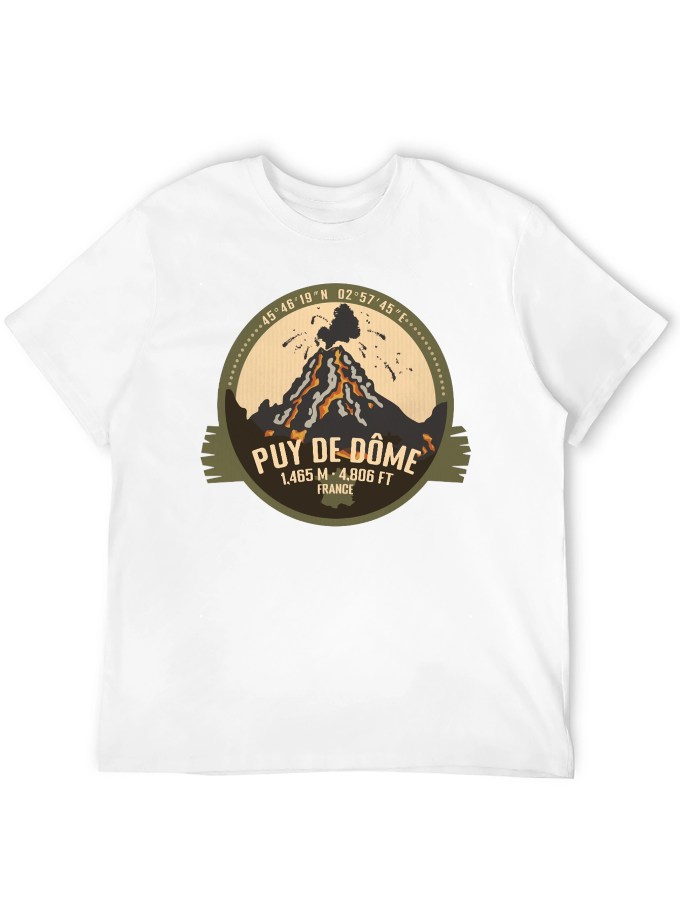 Puy de Dôme Graphic T-Shirt - Mountain Design