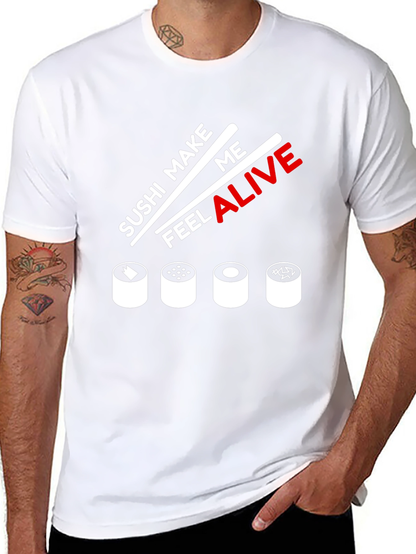 Sushi Make Me Feel Alive Graphic T-Shirt