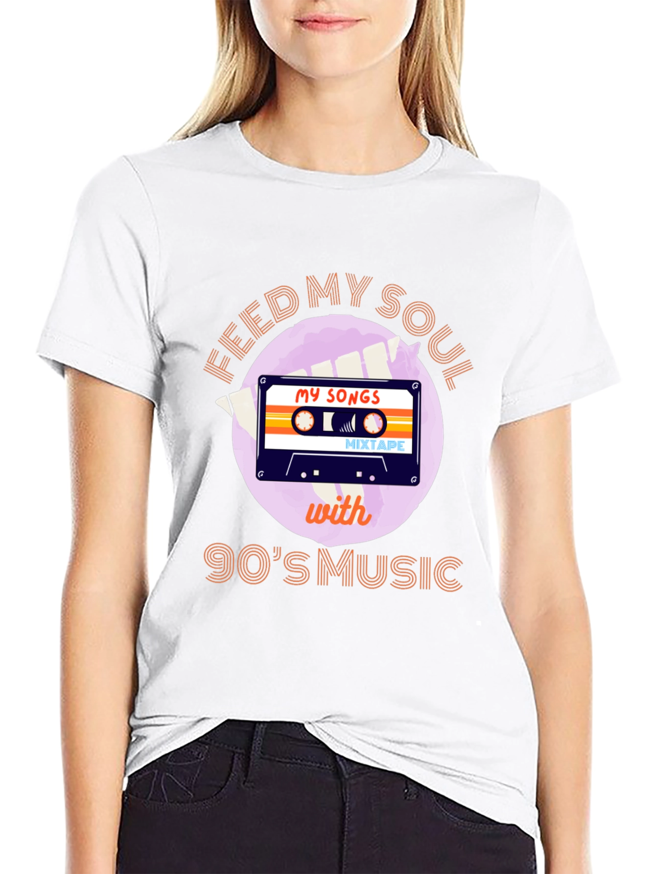 Feed My Soul 90s Music T-Shirt Cassette Tape