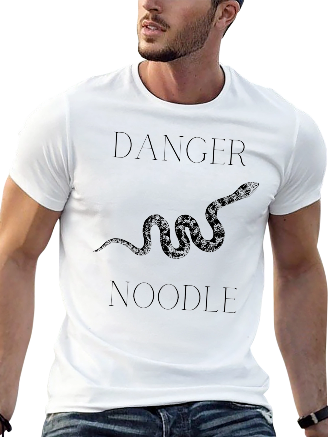 Danger Noodle Snake Graphic Tee - Black