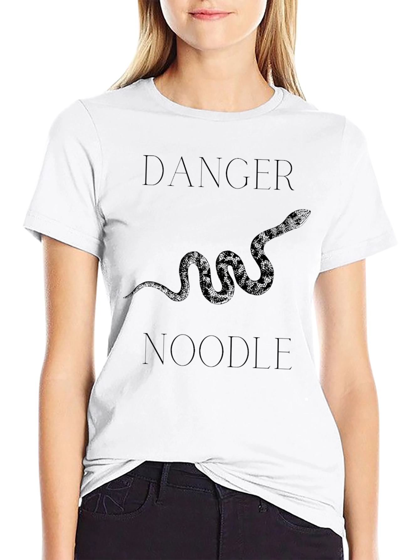 Danger Noodle Snake Graphic Tee - Black