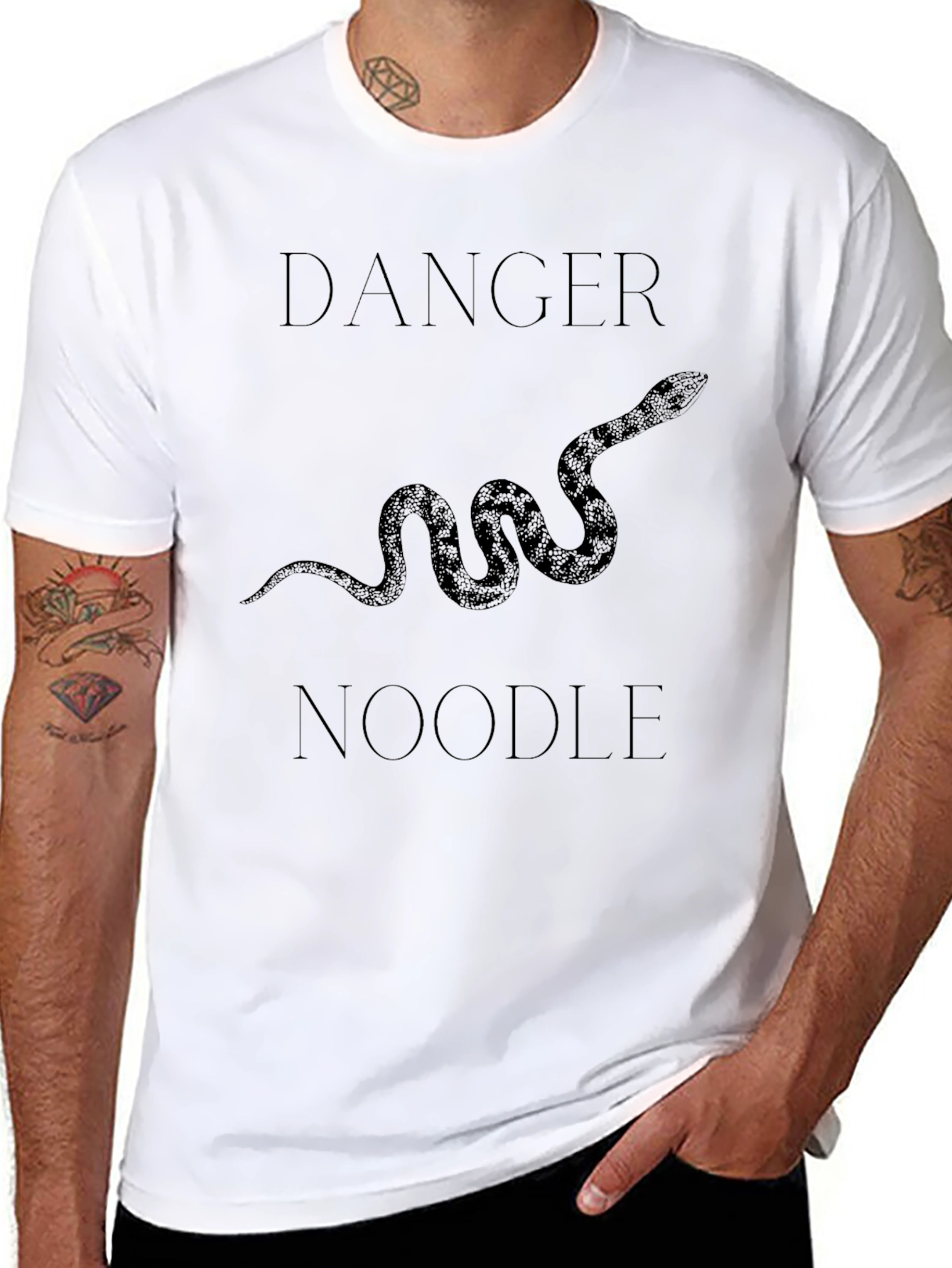 Danger Noodle Snake Graphic Tee - Black