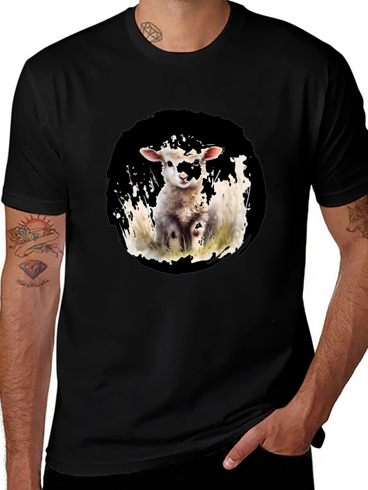Cute Lamb Watercolor Graphic Tee