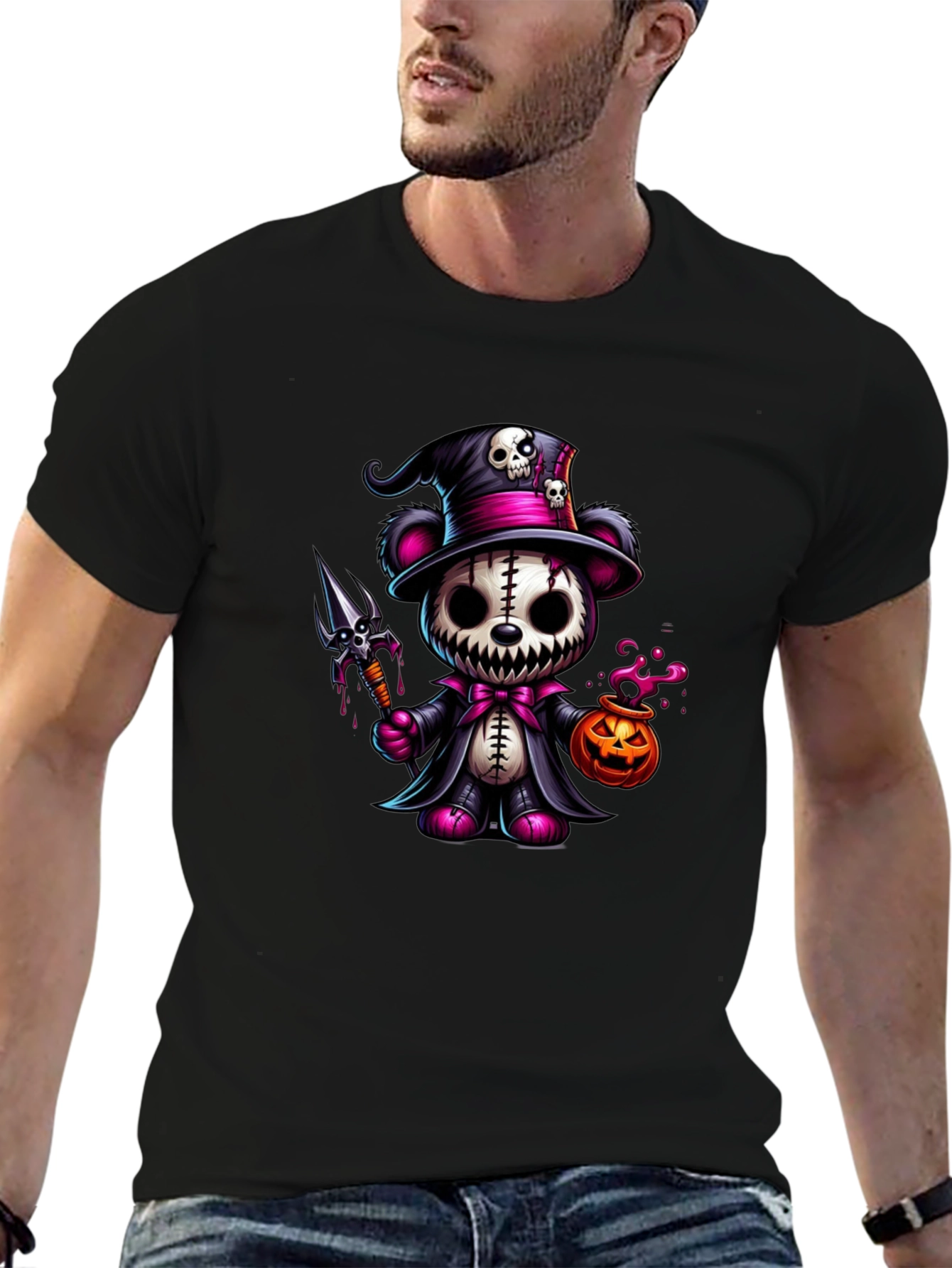 Halloween Teddy Bear Graphic Tee