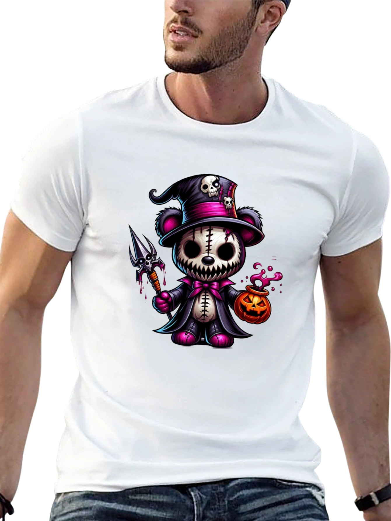 Halloween Teddy Bear Graphic Tee