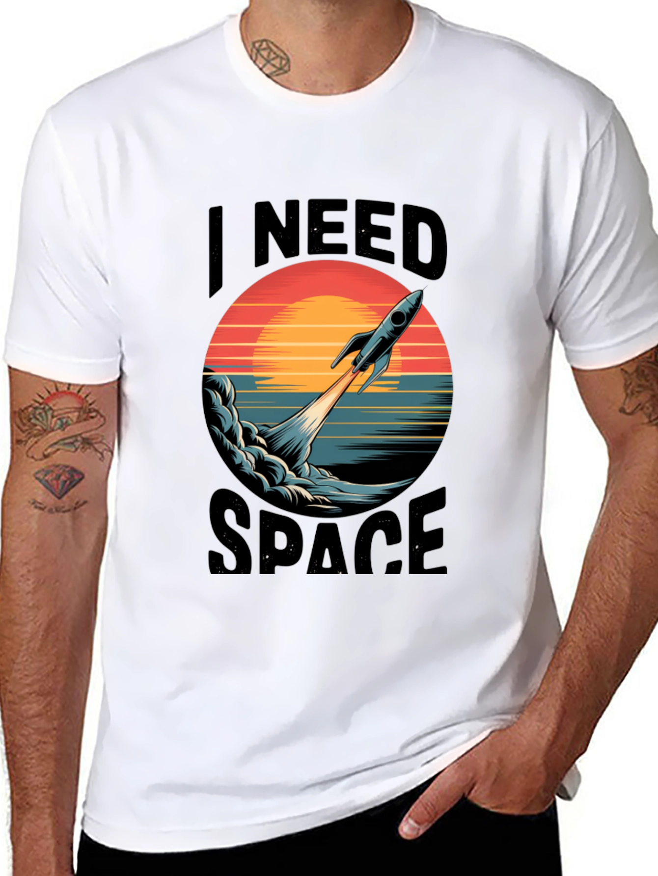 I Need Space T-Shirt - Rocket Graphic Tee