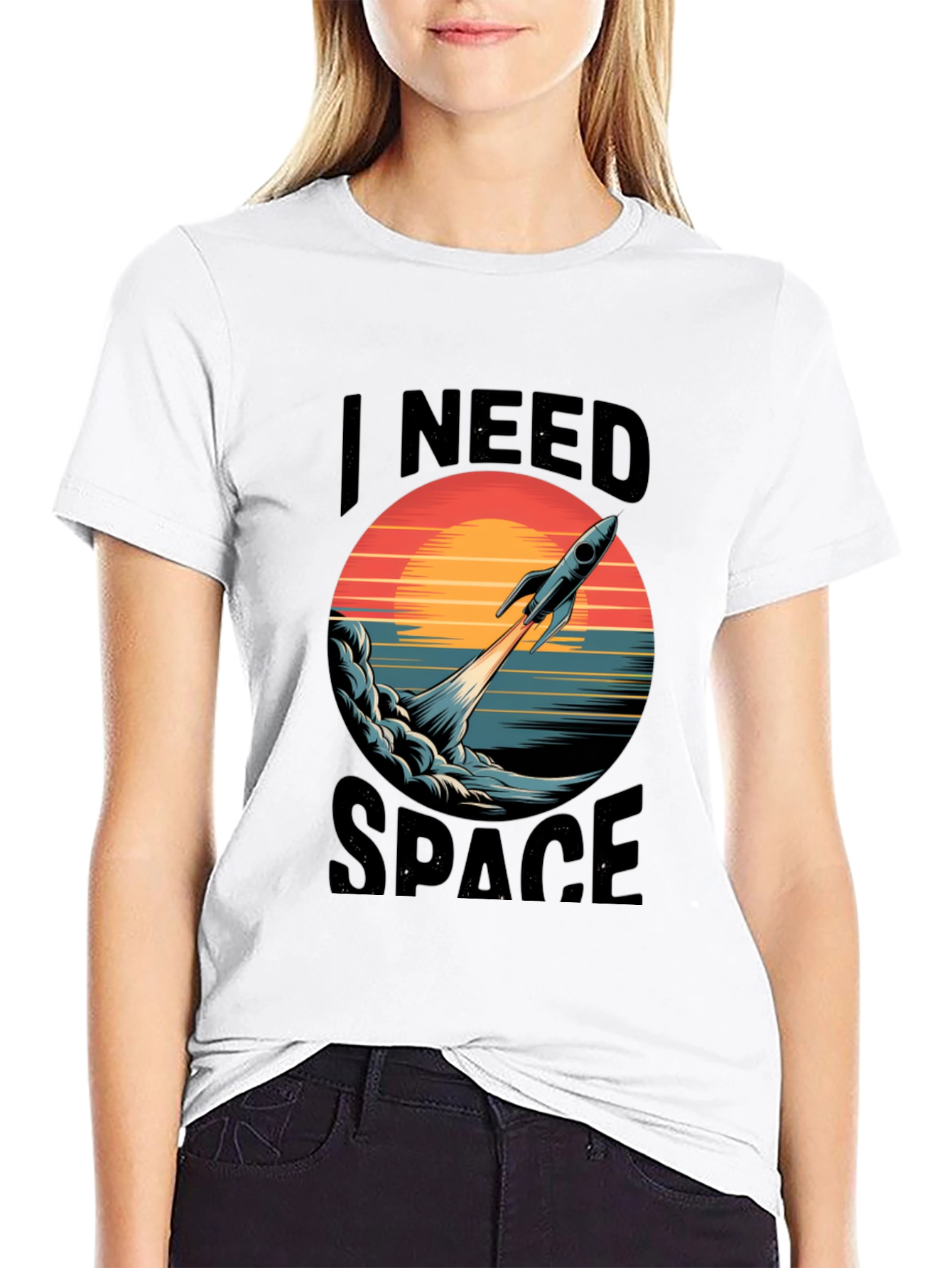 I Need Space T-Shirt - Rocket Graphic Tee
