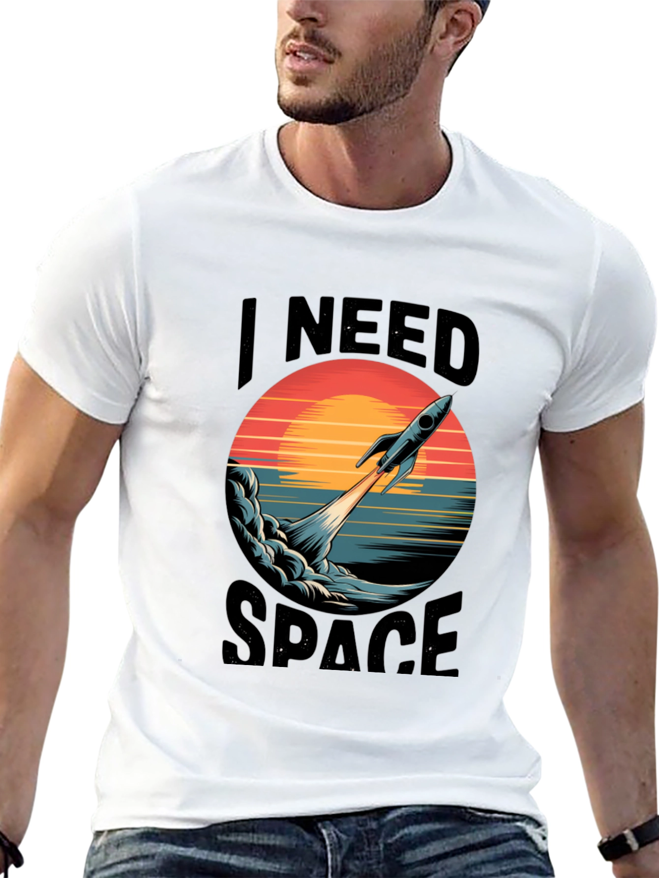 I Need Space T-Shirt - Rocket Graphic Tee
