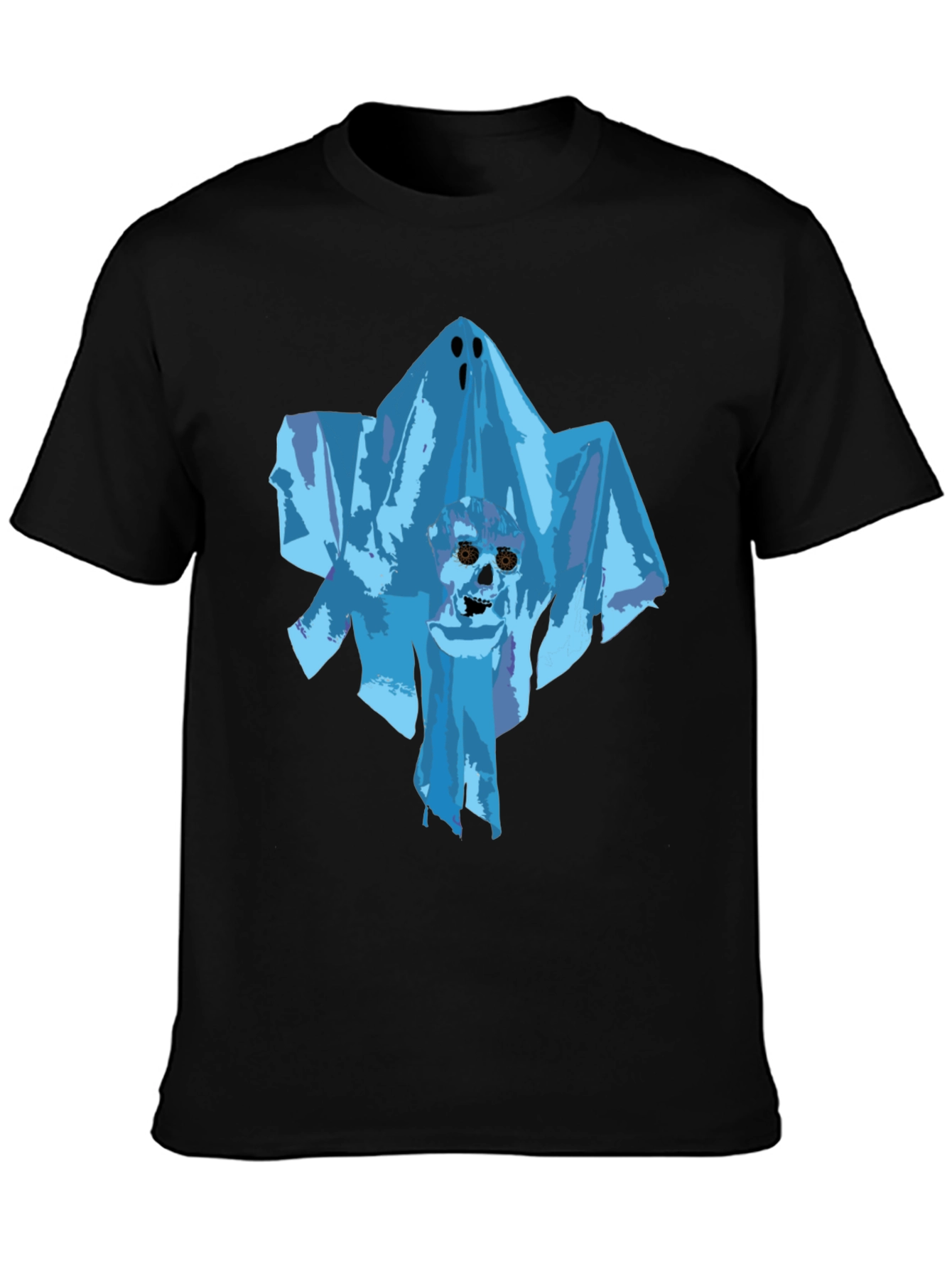 Ghost Skull Graphic Tee - Black Unisex T-Shirt