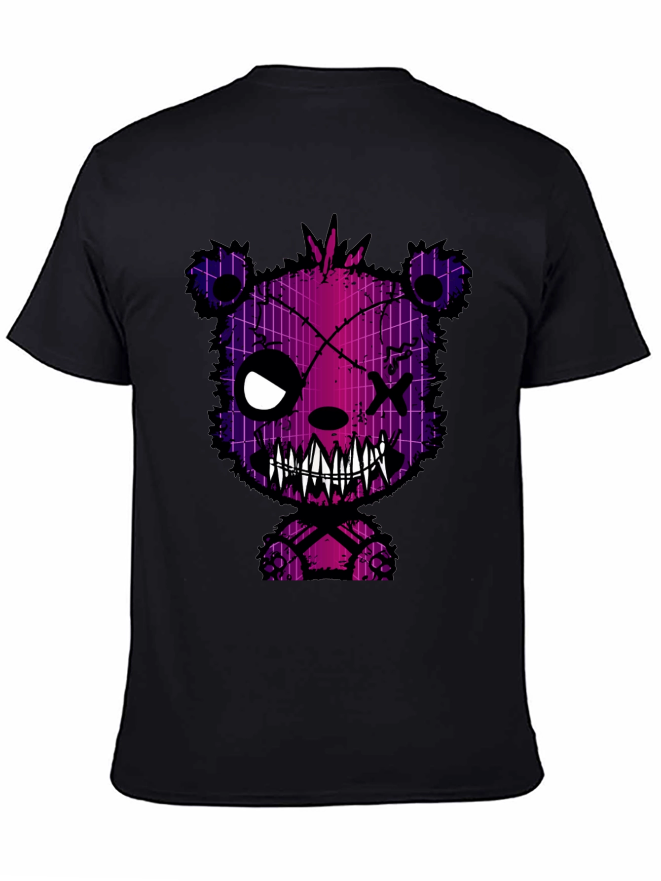 Creepy Bear Graphic Print T-Shirt