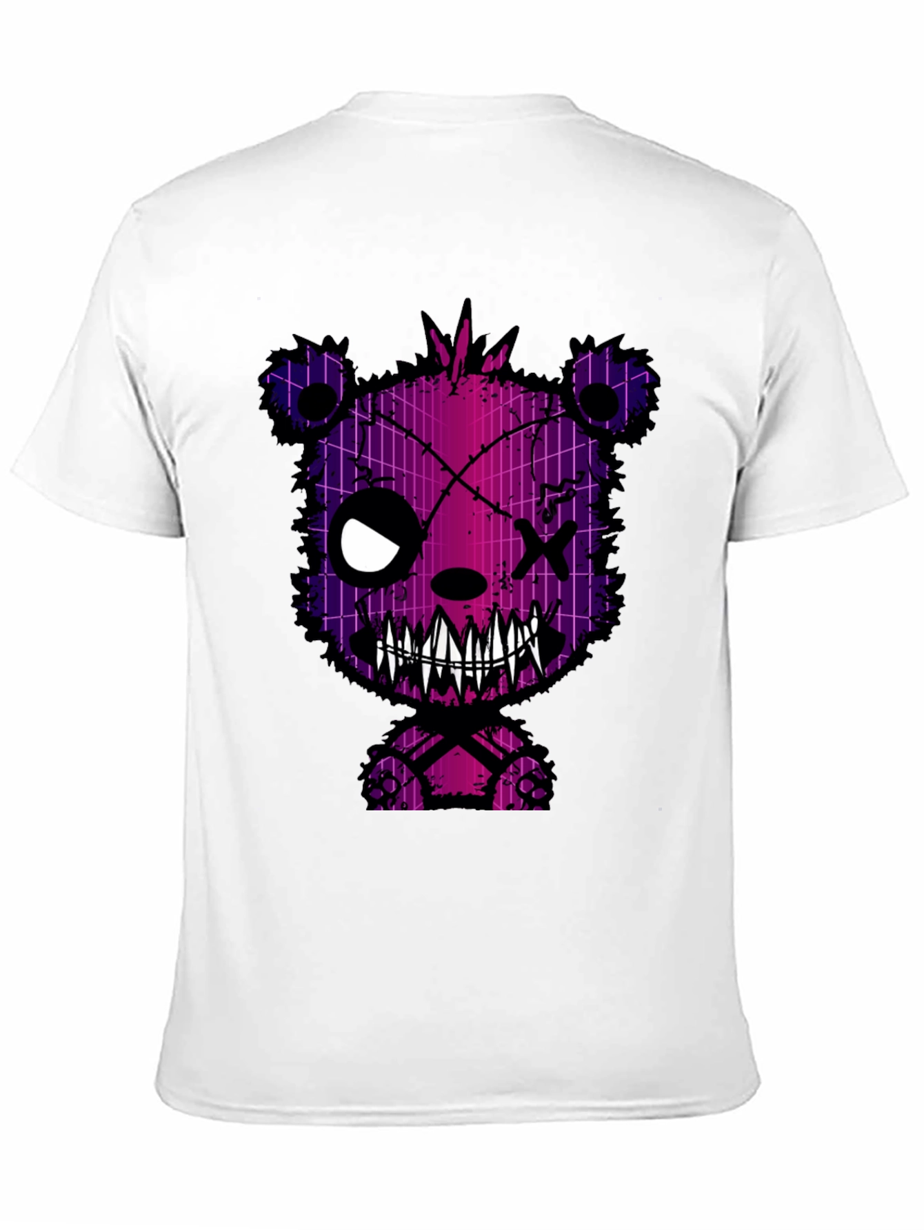 Creepy Bear Graphic Print T-Shirt