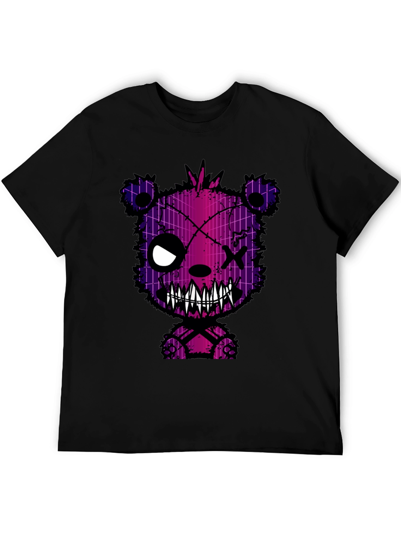 Creepy Bear Graphic Print T-Shirt