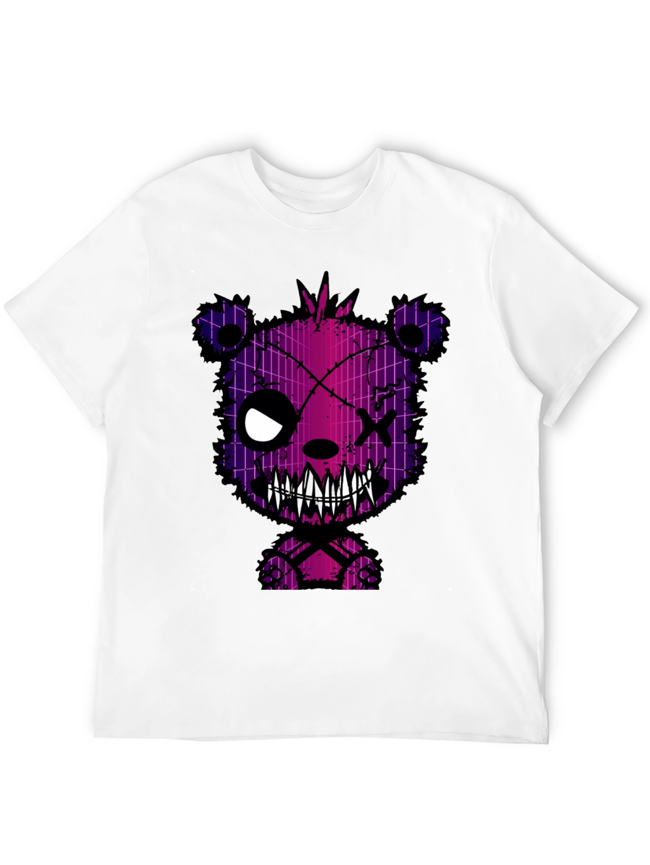 Creepy Bear Graphic Print T-Shirt