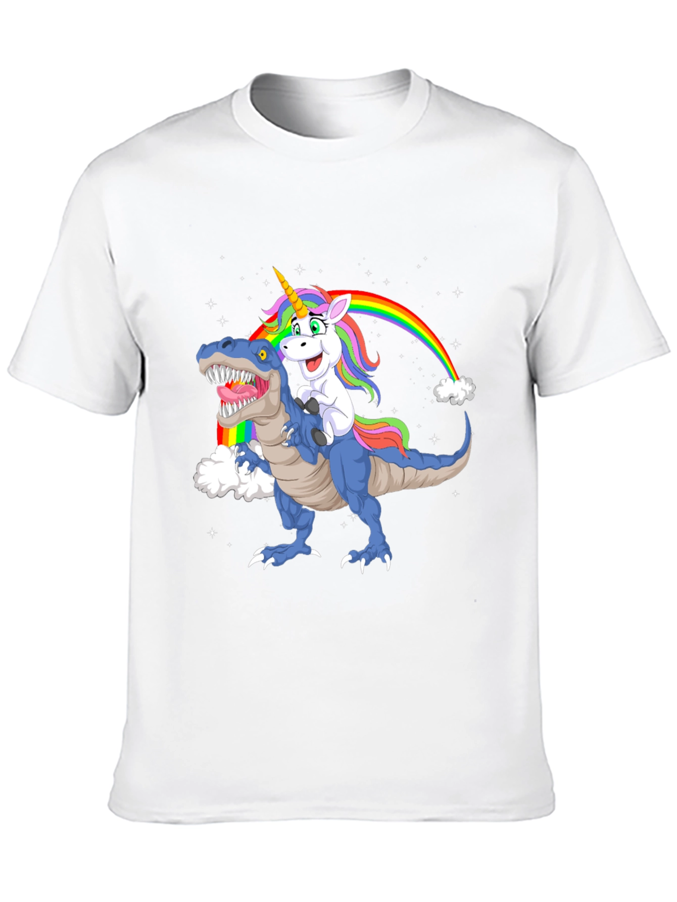 Unicorn Riding Dino Graphic Tee