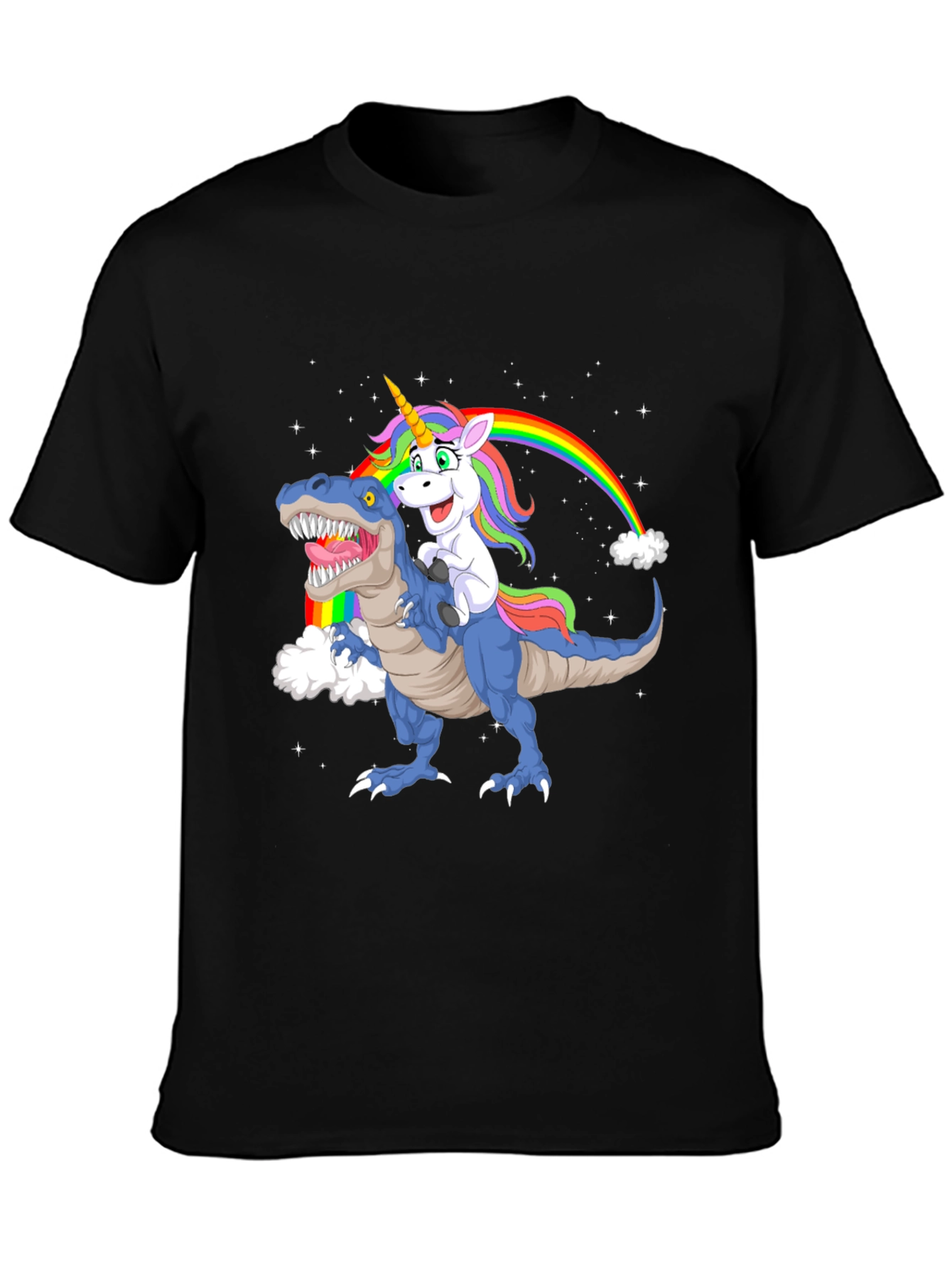 Unicorn Riding Dino Graphic Tee