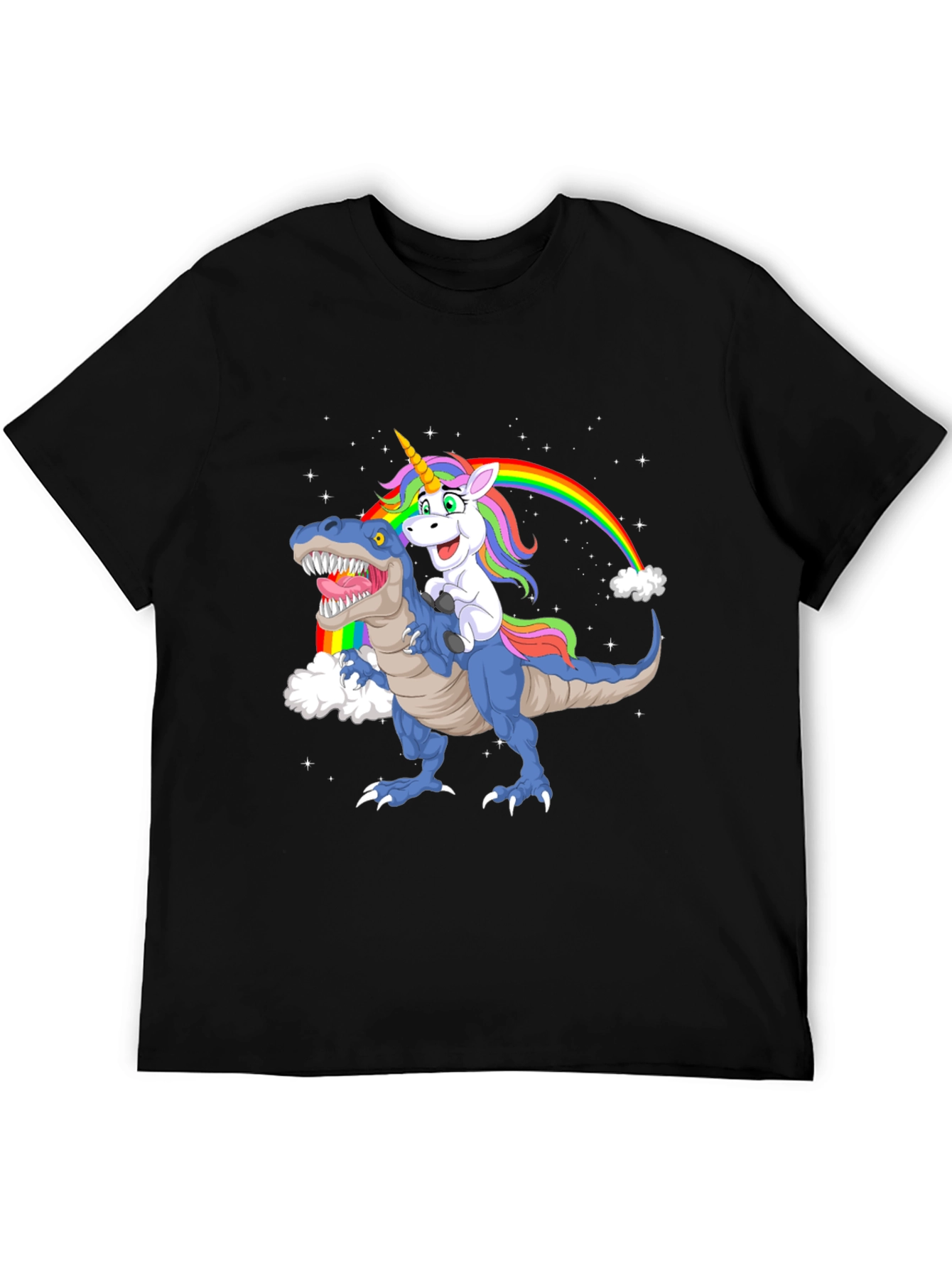 Unicorn Riding Dino Graphic Tee