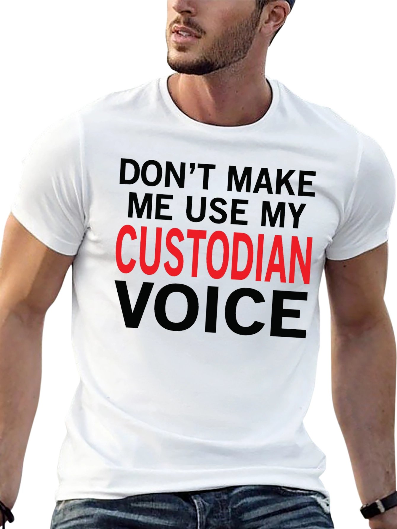 Custodian Voice Funny Graphic Tee