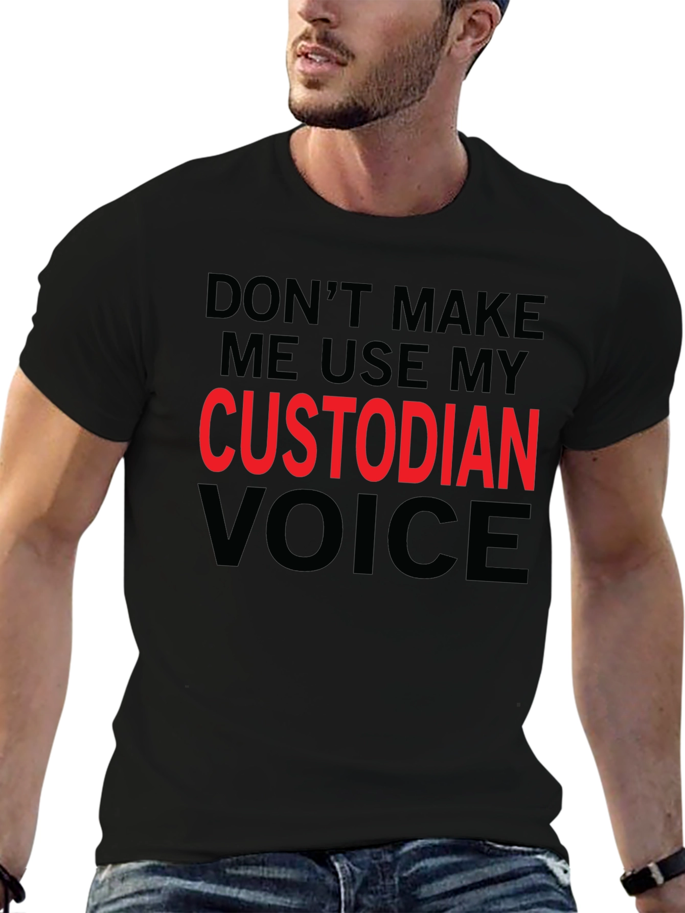Custodian Voice Funny Graphic Tee