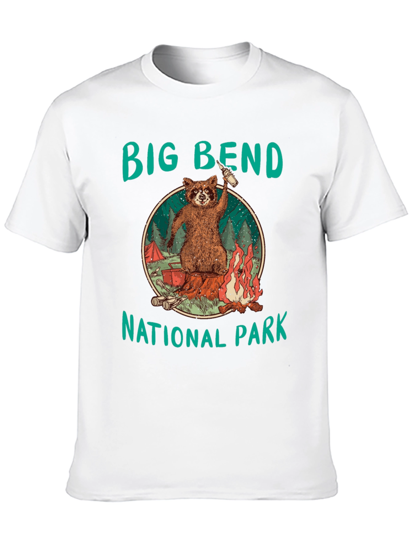 Big Bend National Park Raccoon Camping T-Shirt