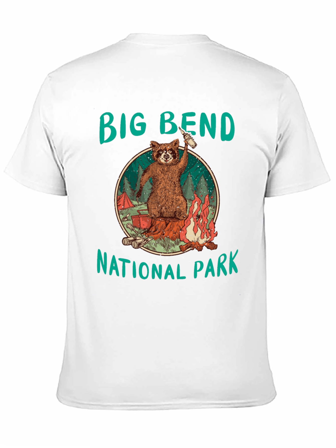 Big Bend National Park Raccoon Camping T-Shirt