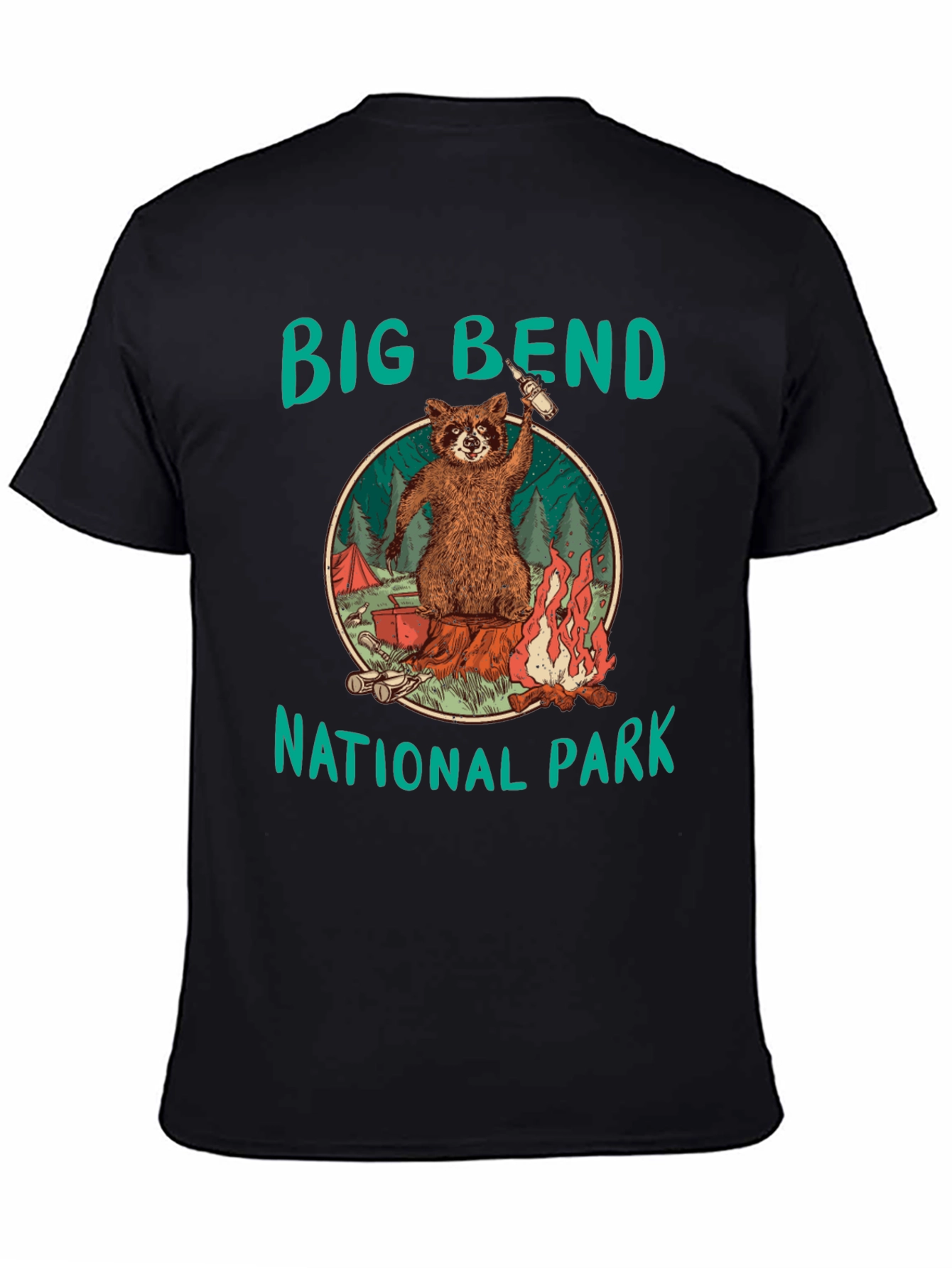 Big Bend National Park Raccoon Camping T-Shirt