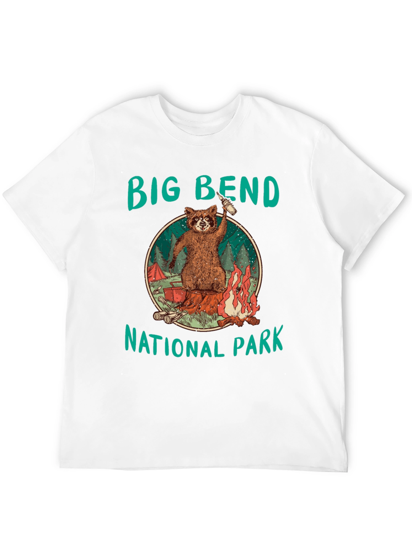 Big Bend National Park Raccoon Camping T-Shirt